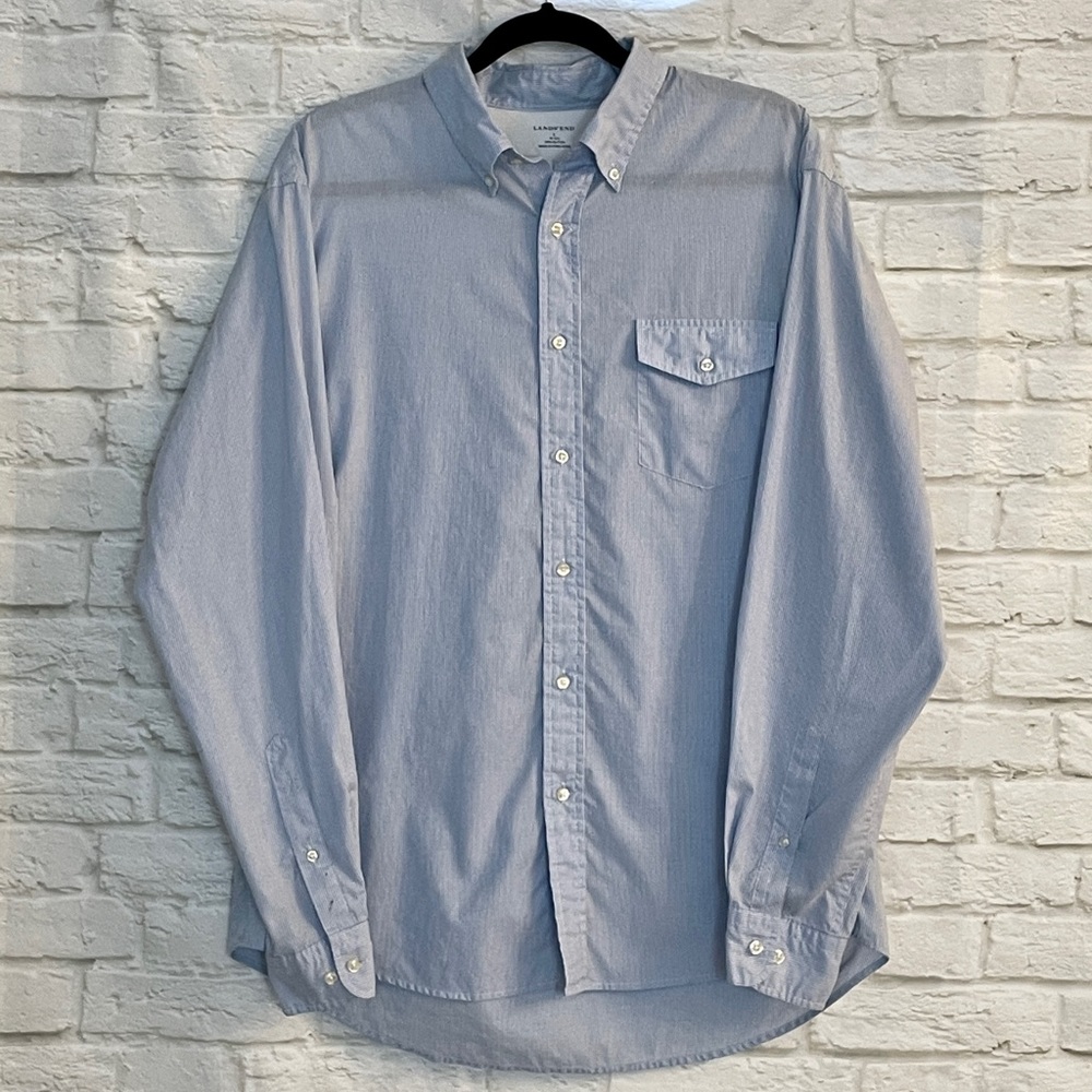 Lands End Mens Oxford Button Down Shirt